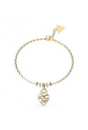 Bracelet femme Guess, Heart cage, acier PVD jaune, JUBB03100JWYGS