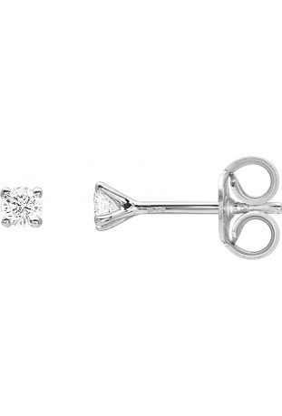 Boucles d'oreilles or gris 750/1000 diamants 0,08 carat by Stauffer