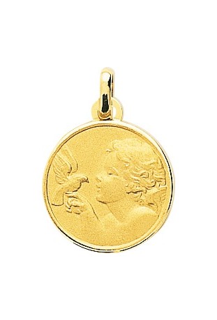 Médaille ange or jaune 750/1000 by Stauffer