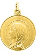 Médaille vierge or jaune 750/1000 by Stauffer