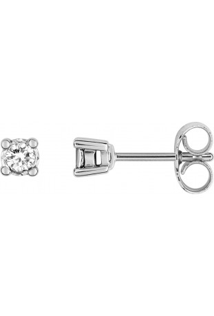 Boucles d'oreilles or gris 375/1000 diamants 0,14 carat by Stauffer