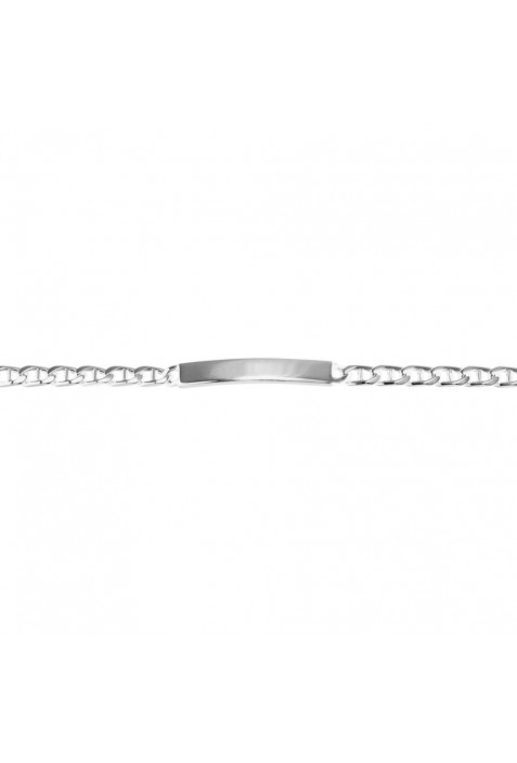 Bracelet Gourmette argent 925/1000, mailles marine plate, 4 mm by Stauffer