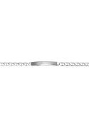 Bracelet Gourmette argent 925/1000, mailles marine plate, 4 mm by Stauffer