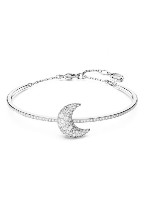 Bracelet-jonc Swarovski, Luna Lune, Blanc, Métal rhodié, 5666175