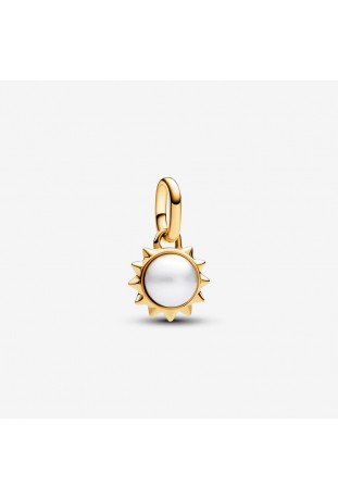 Mini Dangle Soleil Perle de Culture d’Eau Douce Traitée Pandora ME, en doré or jaune 585/1000, 763035C01