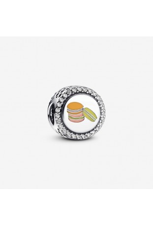 Charm Pandora, gravable macaron, en argent 925/1000, 792016CZ_E048
