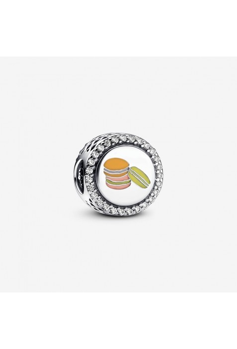 Charm Pandora, gravable macaron, en argent 925/1000, 792016CZ_E048