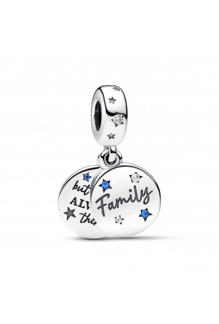 Charm pendentif Pandora, Double Amour Familial, en argent 925/1000, 792987C01