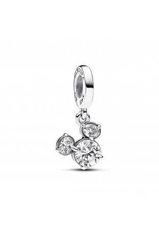 Charm pendentif Pandora, Disney Tête de Mickey Silhouette Scintillante, en argent 925/1000, 793031C01