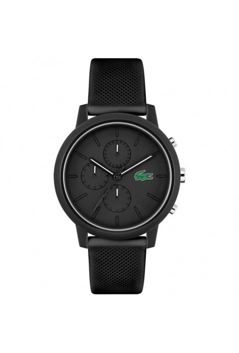 Montre homme Lacoste, .12.12, chronographe avec bracelet en silicone noir, 2011243