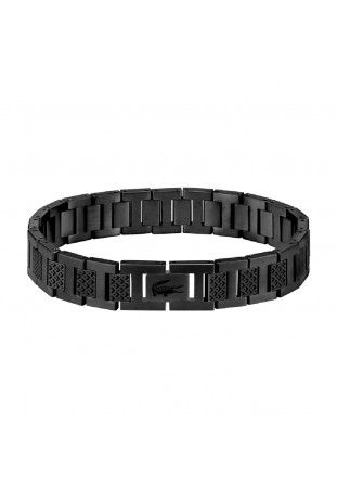 Bracelet homme Lacoste, METROPOLE, acier PVD noir, 2040119