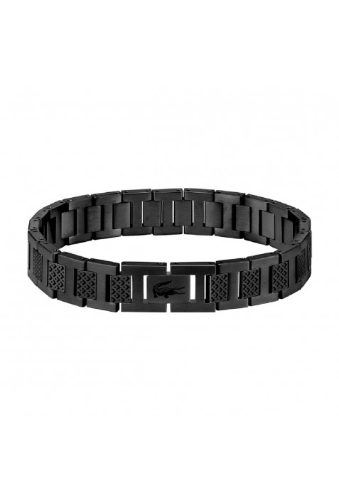Bracelet homme Lacoste, METROPOLE, acier PVD noir, 2040119