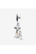 Charm pendentif Pandora, Simba Disney, 100e Anniversaire avec diamant de synthèse, argent 925/1000 et or 585/1000, 792749C01