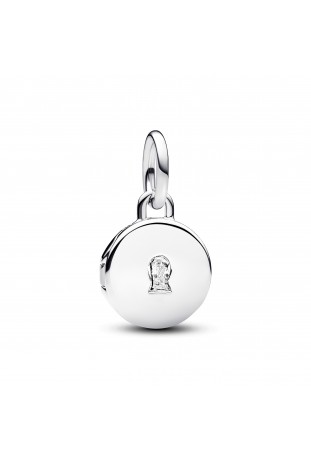 Charm pendentif Pandora, médaillon amour et gravable, en argent 925/1000, 793066C01