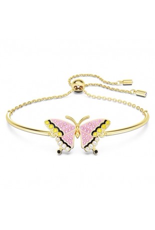 Bracelet Swarovski, Idyllia, Papillon, Multicolore, Placage de ton or, 5670053