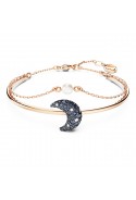 Bracelet-jonc Swarovski, Luna, Lune, Multicolore, Placage de ton or rosé, 5671586