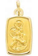 Médaille saint christophe or jaune 375/1000 by Stauffer