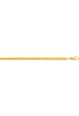 Bracelet or jaune 375/1000, mailles anglaises de 4,5 mm by Stauffer