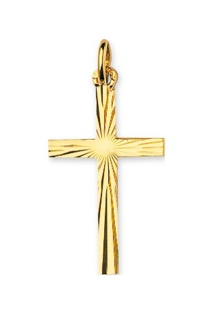 Médaille croix or jaune 375/1000 by Stauffer