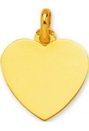 Pendentif laique or jaune 375/1000, forme coeur by Stauffer