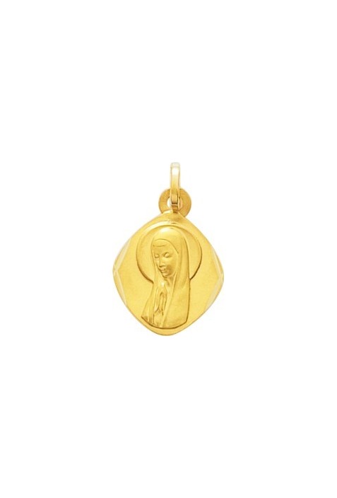 Médaille Vierge or jaune 375/1000, forme losange by Stauffer