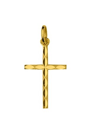 Médaille croix or jaune 750/1000 by Stauffer