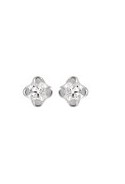 Boucles d'oreilles or gris 750/1000, diamants 0,05 carat, taille brillant by Stauffer