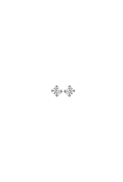 Boucles d'oreilles or gris 750/1000, diamants 0,20 carat, taille brillant by Stauffer