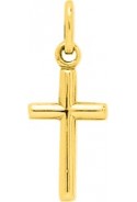 Médaille croix or jaune 375/1000, unie by Stauffer