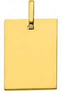 Pendentif laique or jaune 375/1000, forme rectangulaire by Stauffer