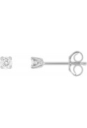Boucles d'oreilles or gris 750/1000, diamants 0,06 carat, taille brillant by Stauffer