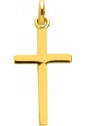 Médaille croix or jaune 750/1000, unie by Stauffer