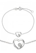 Bracelet Femme GO Mademoiselle en argent 925/1000 rhodié, coeur 601580