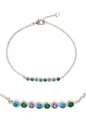 Bracelet Femme GO Mademoiselle en argent 925/1000 rhodié, oxydes de zirconium multicolores 601595
