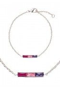 Bracelet Femme GO Mademoiselle en argent 925/1000 rhodié, oxydes de zirconium multicolores 601596