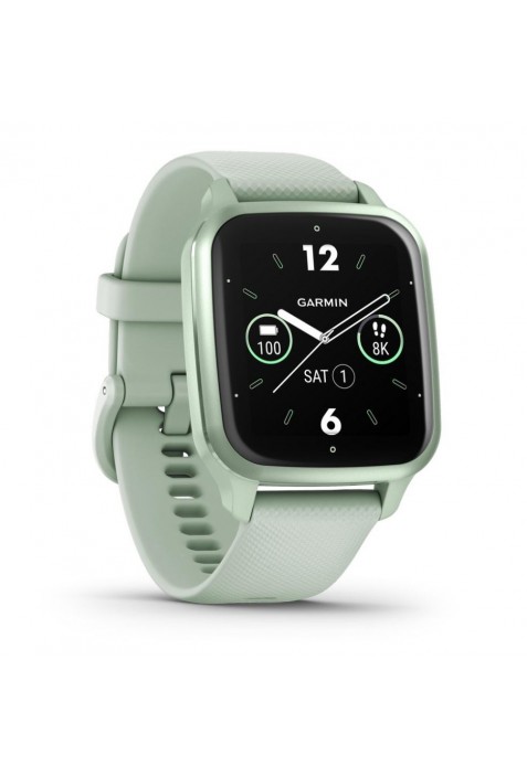Montre Garmin Venu® Sq 2, Vert avec bracelet silicone vert, 010-02701-12