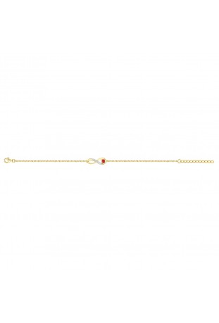 Bracelet souple mono-motif Plaqué Or by Stauffer Ref. 76300150