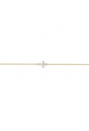 Bracelet plaqué or et oxydes de zirconium, motif croix by Stauffer 66300081