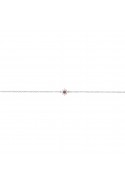 Bracelet Argent 925/1000 et 1 spinelle rouge et oxydes de zirconium by Stauffer 70300376