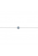 Bracelet Argent 925/1000 et 1 spinelle bleue topaze et oxydes de zirconium by Stauffer 70300394