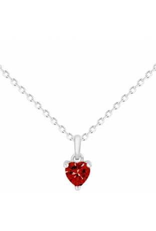 Collier Argent 925/1000 et spinelle rouge by Stauffer 70700935