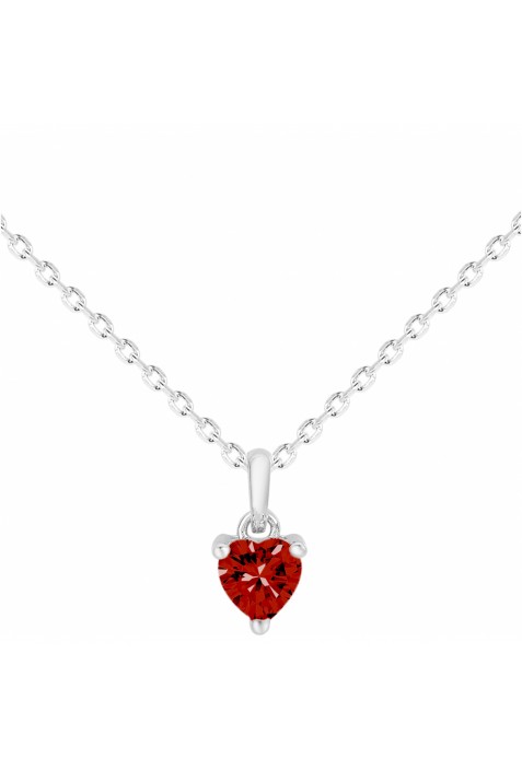 Collier Argent 925/1000 et spinelle rouge by Stauffer 70700935