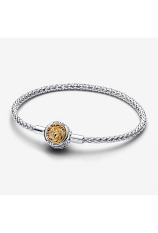 Bracelet Maille Cloutée Pandora Moments Game of Thrones Fermoir Emblème de la Maison, en argent 925/1000, 562964C00