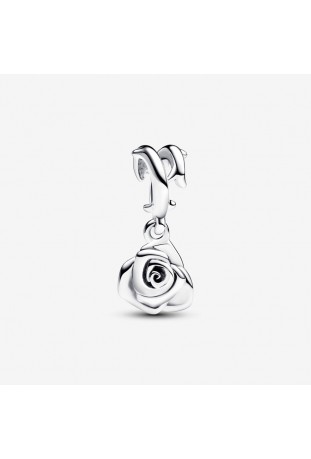 Charm Pandora moments pendentif rose blanche en fleur, en argent 925/1000, 793213C00