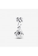 Charm Pandora moments pendentif rose blanche en fleur, en argent 925/1000, 793213C00