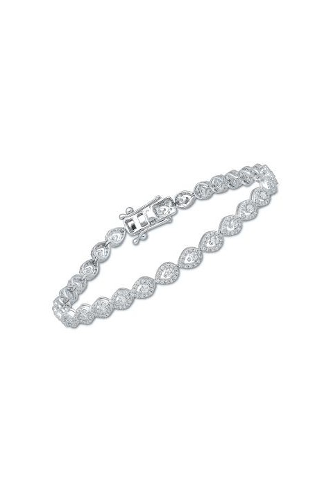 Bracelet or gris 750/1000, diamants 2,00 carats, taille brillant by Stauffer