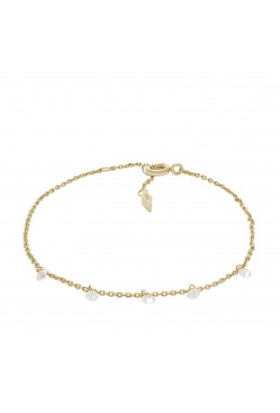 Bracelet Femme FOSSIL, Sadi shine bright, en laiton doré et acier , JA7135710