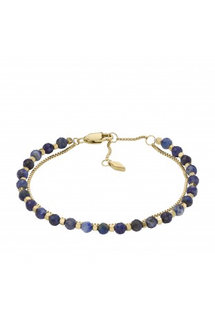 Bracelet Femme FOSSIL, All stacked up, en acier et lapis lazuli, JF04540710