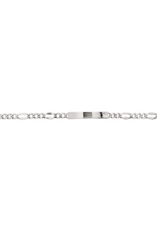 Bracelet Gourmette argent 925/1000, mailles alternées 1+3, largeur 5 mm, by Stauffer