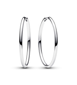 Boucles d'oreilles créoles Pandora à charms, diamètre 40 mm, en argent 925/1000, 293336C00